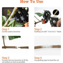Garden Grafting Scissors Kit for Trees with Black Bag Rubber Band Membrane