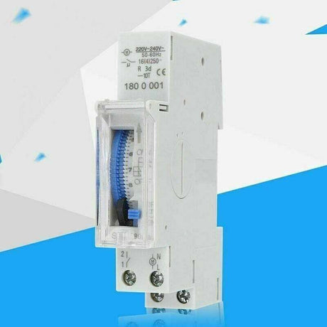 SUL180A Programmable Timer Relay 15 Minutes to 24 Hours DIN Rail Mounted Mechanical Timer