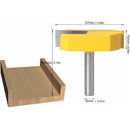 Edge Router, 8mm, 8x57mm Bottom Cleaning, T-Slot, Yellow Blade, Compatible with DE