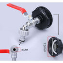 IBC Tank Faucet 1000L with Garden Hose Tap Adapter S60X6 Connector Plastic 1/2 Inch for Rainwater Harvester