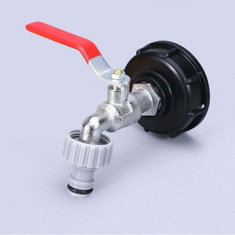 IBC Tank Faucet 1000L with Garden Hose Tap Adapter S60X6 Connector Plastic 1/2 Inch for Rainwater Harvester