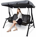 Replacement Cover for 3-Seater Garden Swing Waterproof UV Protection Large Gray