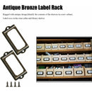 Metal Label Holder 70x33mm Bronze Desk Organizer with Screws 15 Pcs