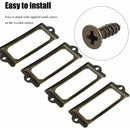 Metal Label Holder 70x33mm Bronze Desk Organizer with Screws 15 Pcs
