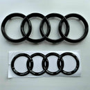 Audi A1 A3 A4 A5 Front Rear Black Emblem Rings Set 273mm 192mm