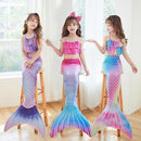Mermaid Swimsuit Monofin with Fins for Kids Halloween Package A 3 pcs Size M 5-7 Years