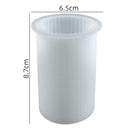 White Silicone Ribbed Candle Mold DIY for Halloween Candles