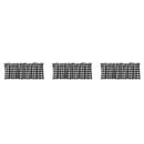 Checkered Kitchen Curtain Farmhouse Style 3-Pack Window Decoration in Black and White