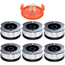 Black \u0026 Decker Trimmer Replacement Spools 6 Pack 1.65mm Line 10m Each Compatible with Black \u0026 Decker Extra Spring \u0026 Cap