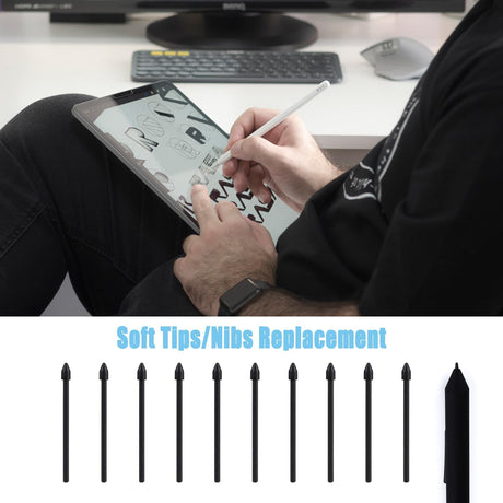 S Pen Nibs 10pcs Black for Samsung Galaxy Tab S6 S7 S7 Plus S8 S8 Plus with Installation Tool