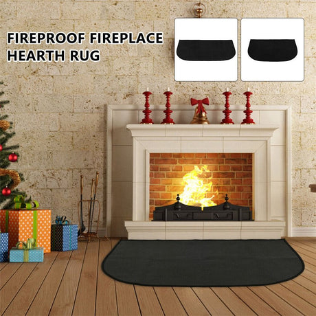 Fireproof Mat Floor Protector 50x80cm for Fireplace Hearth Grill