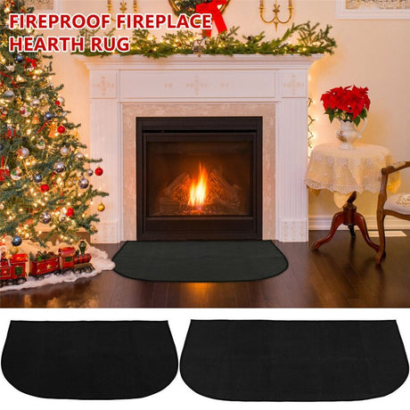 Fireproof Mat Floor Protector 50x80cm for Fireplace Hearth Grill