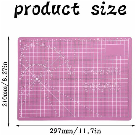 Self-Healing Cutting Mat for Fabric Quilting Sewing and Scrapbooking Pink