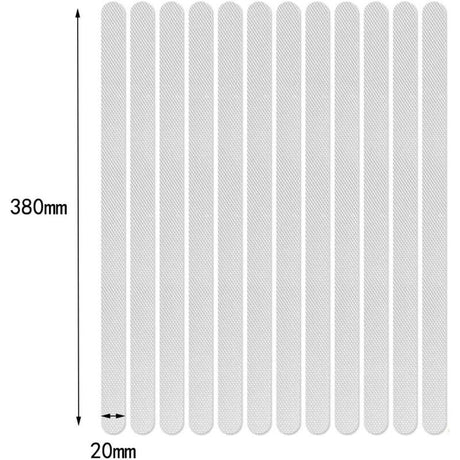 Anti-Slip Shower Stickers Bath Safety Strips Transparent Self-Adhesive for Bathtubs 24 Pack 2 x 38cm