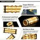 Brass Garden Hose Connectors Double Male 4 Set Compatible with Garden Hose Faucet
