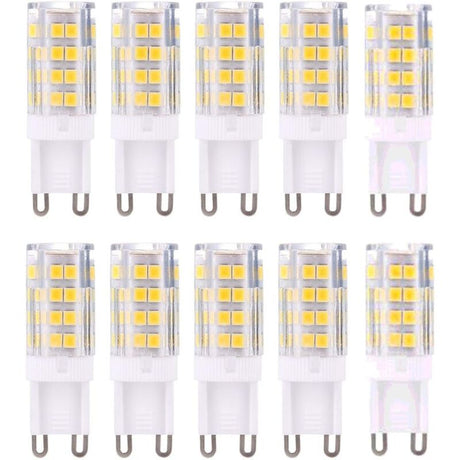G9 LED Bulbs 10-Pack Warm White 3000K 5W Equivalent to 40W Halogen Bulbs 420 Lumen Non-Dimmable