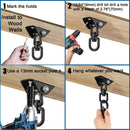 Hanging Chair Ceiling Mount Swing Suspension Hook with Screws for Concrete Wood - 360° Swivel for Porch Playground Trapeze Seat Yoga