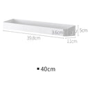 White Set of 2 Shower Shelves with 6 Removable Hooks, No Drilling Required for Bathroom and Kitchen