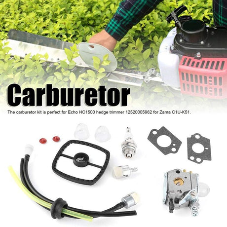 Echo HC1500 Hedge Trimmer Carburetor 12520005962 Compatible with Zama C1U-K51 Replacement Accessory Kit
