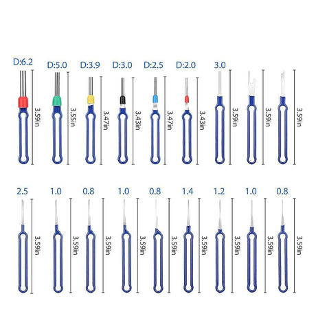 Terminal Removal Tool Kit 36 Piece Pin Extractor Stripping Kit for Electrical Cable Connector