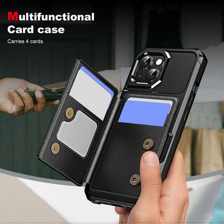 iPhone 14 Plus Leather Case Horizontal Flip Card Slot Wallet Cover