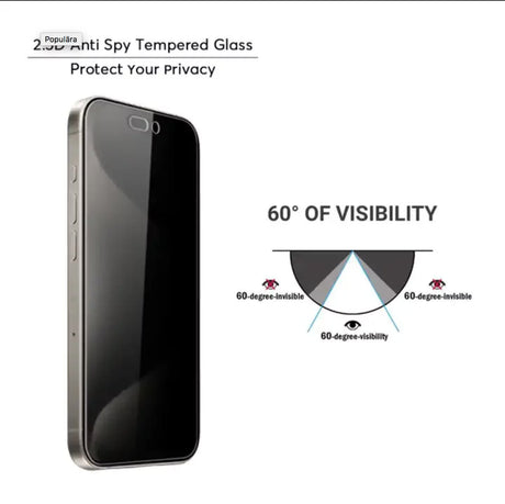 iPhone 16 Pro Max Privacy Tempered Glass Screen Protector 3-Pack