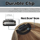 Clip In Hair Bangs Extensions 28cm Black Brown French Bangs Hair Pieces