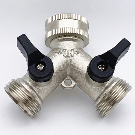 Brass Hose Splitter 3/4 Inch Quick Connect 2-Way