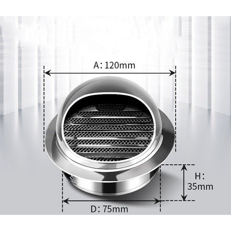 Stainless Steel Ventilation Grille 80mm Durable Airflow Equipment