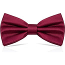 Adjustable Pre-tied Bow Tie for Men, Satin Formal Neck Bow for Party Wedding, Red