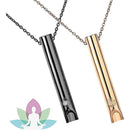 Breathing Necklace 2pcs for Women Anxiety Relief Stress Meditation Relaxation Stainless Steel Black Gold
