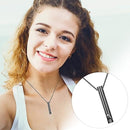 Breathing Necklace 2pcs for Women Anxiety Relief Stress Meditation Relaxation Stainless Steel Black Gold