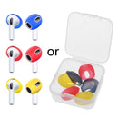 Compatible with AirPods Ear Tips 3 Sets Silicone Anti-Slip Ultra Thin Blue Red Yellow