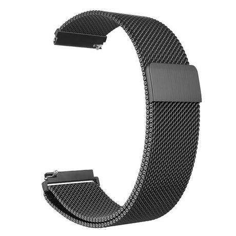 Milanese Magnetic Stainless Steel Watch Band Compatible with Garmin Venu 2 Venu 2S Venu SQ Black