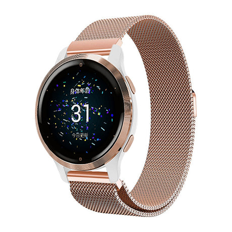 Milanese Magnetic Stainless Steel Watch Band Compatible with Garmin Venu 2 Venu 2S Venu SQ Black
