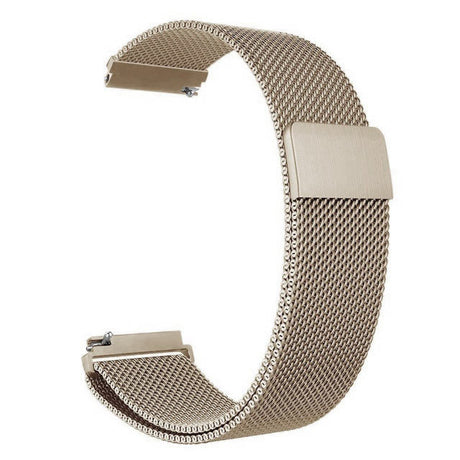 Stainless Steel Milanese Magnetic Watch Band Compatible with Garmin Venu 2 Venu 2S Venu SQ Vintage Gold