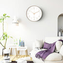 Modern Silent Wall Clock 30 cm Silver Minimalist Quartz Movement