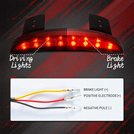 Sportster 1200 XL883 LED Tail Light Rear Black Motorcycle Mount