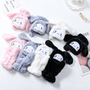 Cinnamoroll Kawaii Flannel Gloves Sanrio Harajuku Style Soft White Y2K