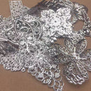 Mixed Metal Flower Petal Filigree Wraps Clutches White 50g Pack