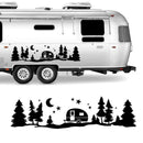 Tree Forest Vinyl Body Decal Sticker for SUV RV Van Caravan Off-Road Camper Vehicle Wrapping