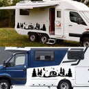 Tree Forest Vinyl Body Decal Sticker for SUV RV Van Caravan Off-Road Camper Vehicle Wrapping