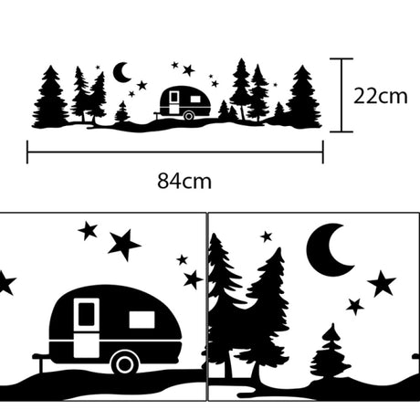 Tree Forest Vinyl Body Decal Sticker for SUV RV Van Caravan Off-Road Camper Vehicle Wrapping