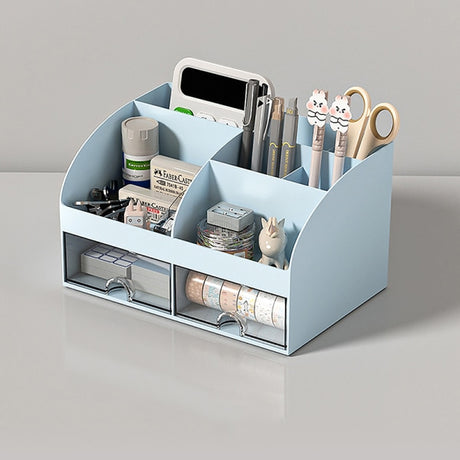 Desktop Storage Box Paper Organizer Compatible with Office Supplies White Blue Pink Paper Boxes Type Other Blue