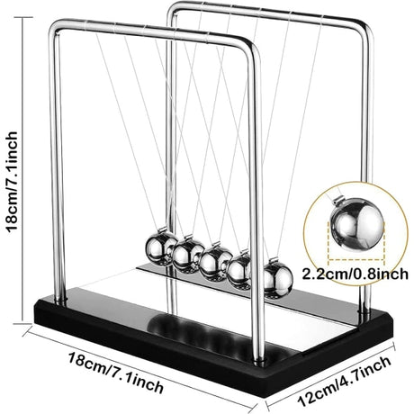 Newton's Cradle 18 cm Science Game Office Desk Decoration Large Pendulum Swing Balls