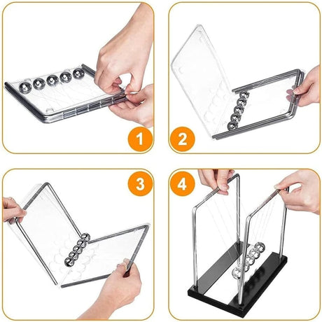 Newton's Cradle 18 cm Science Game Office Desk Decoration Large Pendulum Swing Balls