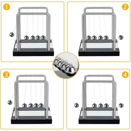 Newton's Cradle 18 cm Science Game Office Desk Decoration Large Pendulum Swing Balls
