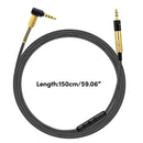 Durable 2.5mm to 3.5mm Headphone Cable with Volume Control \u0026 Microphone Compatible with Sennheiser Momentum Over Ear 1 2 3