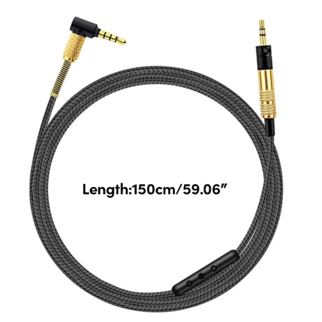 Durable 2.5mm to 3.5mm Headphone Cable with Volume Control \u0026 Microphone Compatible with Sennheiser Momentum Over Ear 1 2 3