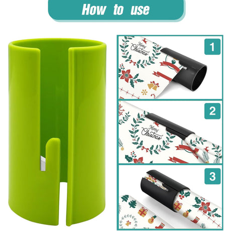 Portable Gift Wrapping Paper Roll Cutter 4-Pack Compatible with Christmas and Birthday Wrapping